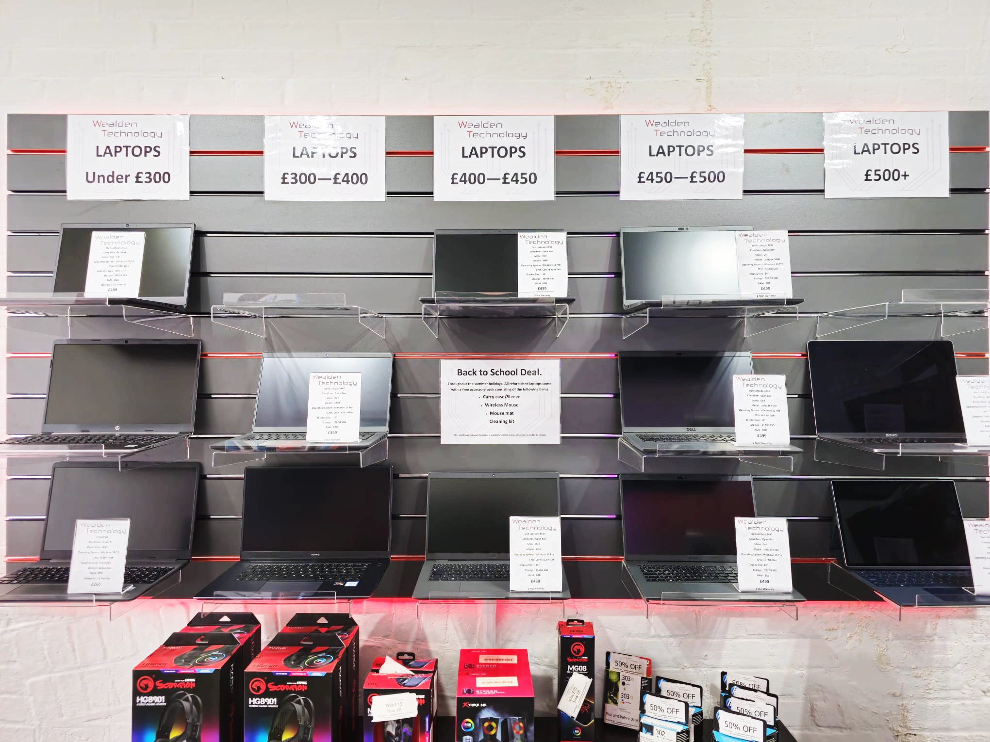 refurbished-laptop-shop Refurbished laptops from Wealden Technology